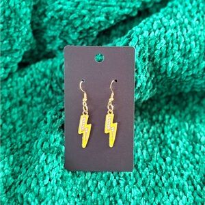 Gold Lightning Bolt Earrings